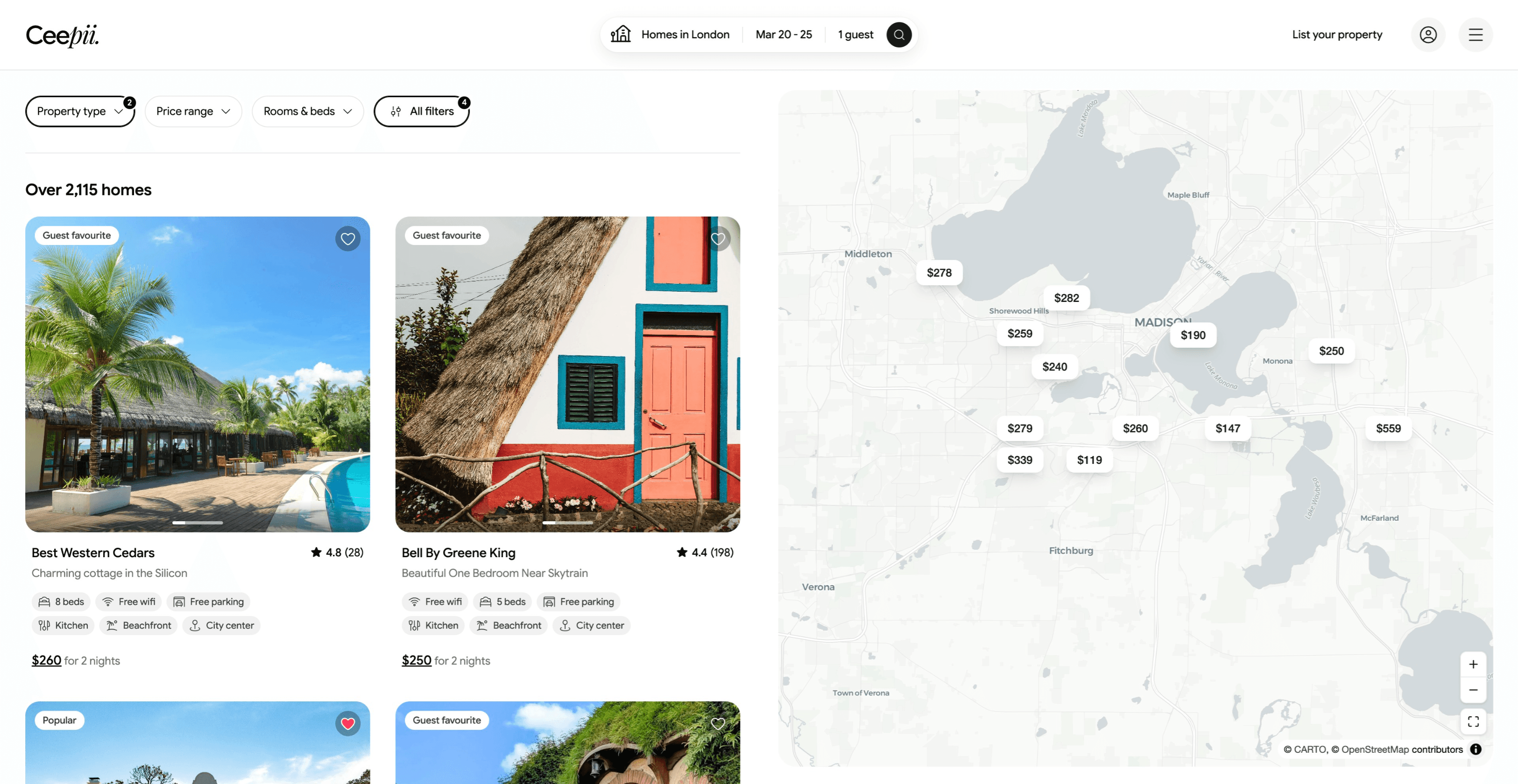 Search with map